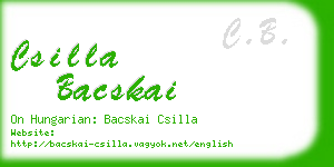 csilla bacskai business card